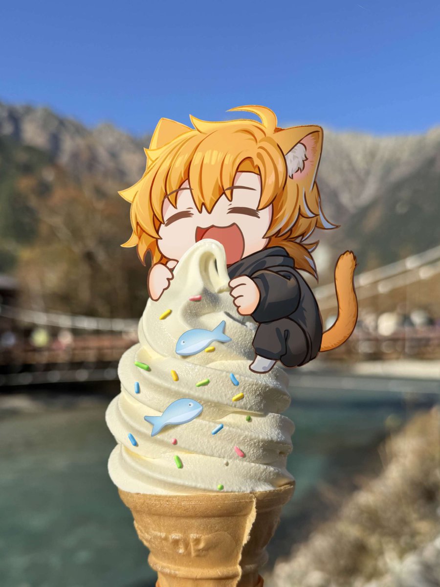 AkemiNekomachi's tweet photo. fish ice cream 🤤 https://t.co/RKLY6Ji0pp