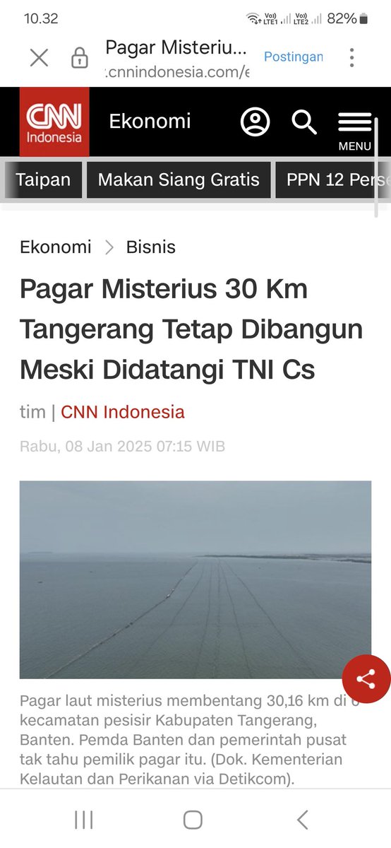 AKU YAKIN DIA PEMILIK NEGERI INI ? 

Ama TNI saja sudah pernah didatangi, mereka tetap bangun tuh pagar ? 

<a href="/prabowo/">Prabowo Subianto</a>
<a href="/Gerindra/">Partai Gerindra</a>
<a href="/Puspen_TNI/">Pusat Penerangan TNI</a> 

cnnindonesia.com/ekonomi/202501…