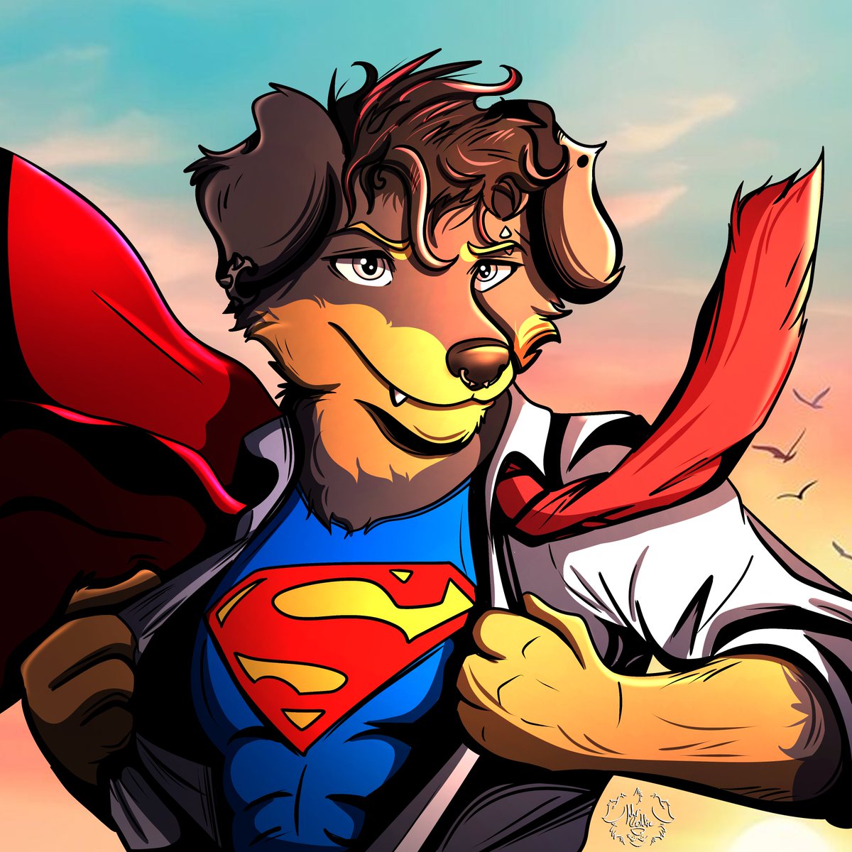 Somebody save meeeeeeeeeeeeeeeeeee :3
Just a drawing for <a href="/CrestaDill95718/">DillCresta</a>

My part of the dynamic by <a href="/KatxSecretSanta/">Katx's Secret Santa</a> 
Hope you like it fur! <3 🧡💜💥

#KatxSecretSanta2025