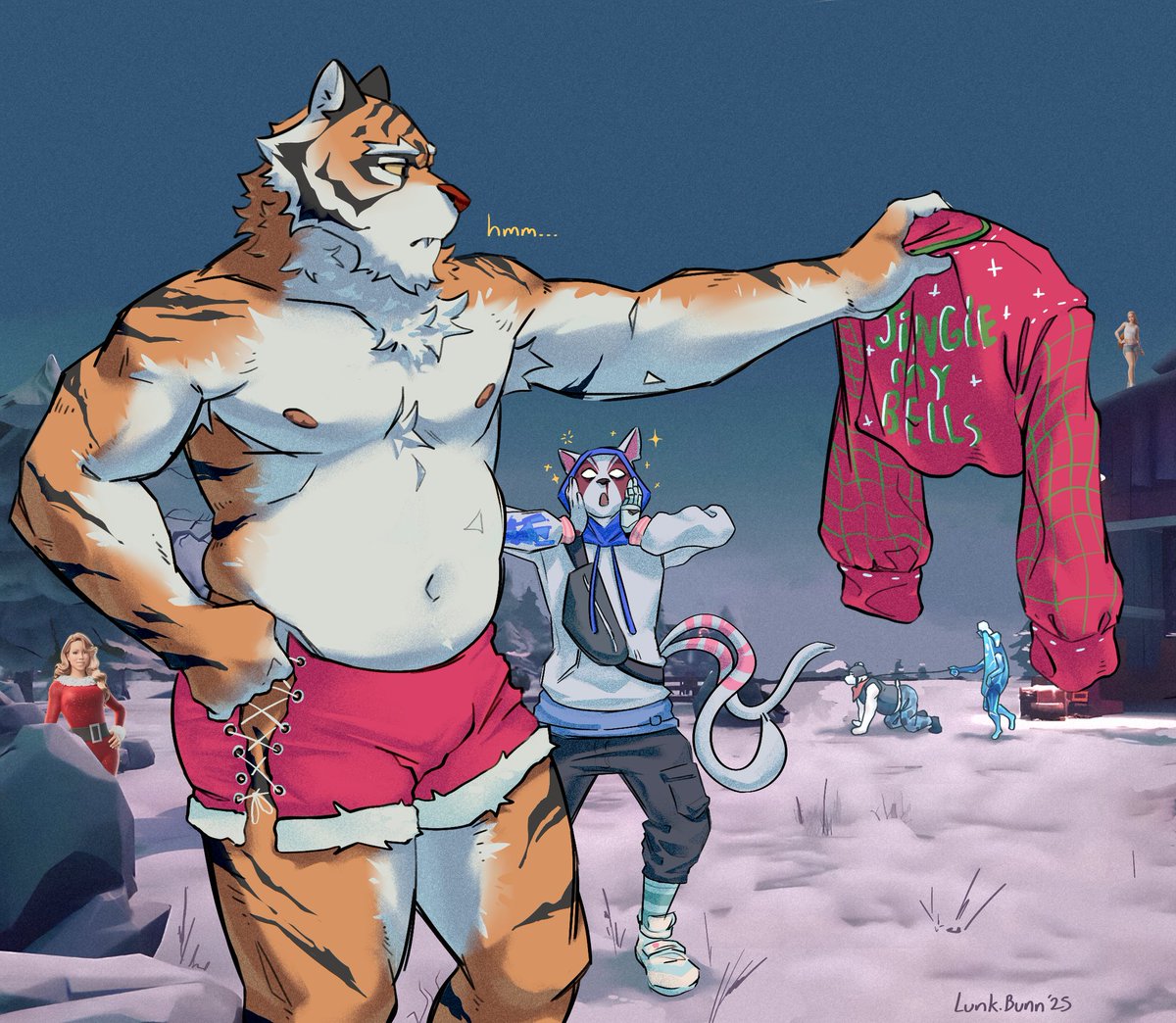 Oscar doesn't seem to be in a particularly festive mood...