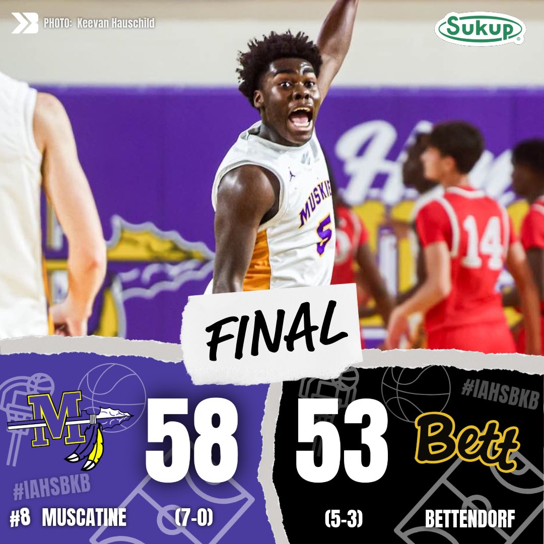 MUSKIES WITH THE DUB

#8 Muscatine takes down Bettendorf 58-53 🔥

#iahsbkb Keevan Hauschild