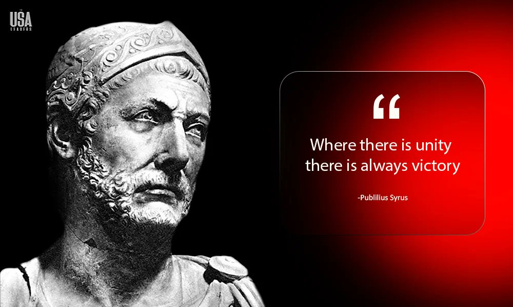 leaders_usa's tweet photo. “Where there is unity, there is always victory.” Publilius Syrus

https://t.co/v4o3qyPaWS

#UnityQuotes #Unity #motivational #Motivation #TuesdayThoughts #Quotes #quoteoftheday https://t.co/I7OkNHccIc