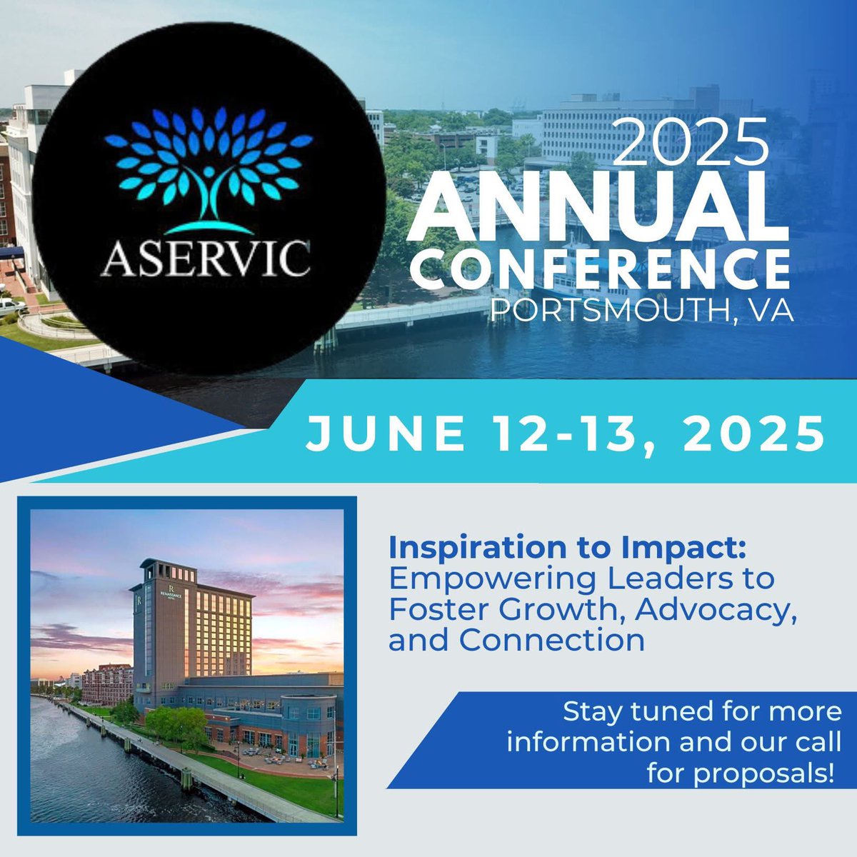 Join us in Portsmouth, VA for the 2025 Association for Spiritual, Ethical, and Religious Values in Counseling (<a href="/ASERVIC_ACA/">ASERVIC</a>) Conference!!! Call for proposals coming soon!! Hope to see you there!