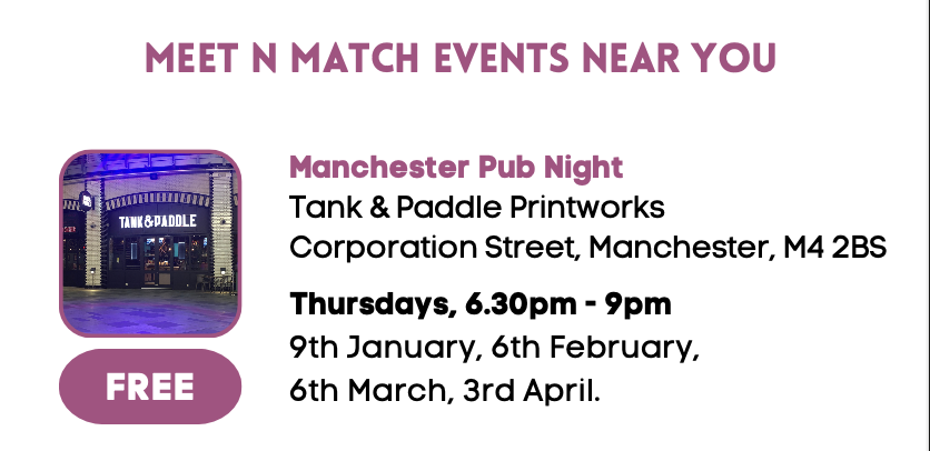 mcr people first (@firstmcr) on Twitter photo For anyone interested meet and match have 4 dates for the new year.
You can check their email for more information.
meet-n-match.co.uk
spring-projects.co.uk For anyone interested meet and match have 4 dates for the new year.
You can check their email for more information.
meet-n-match.co.uk
spring-projects.co.uk