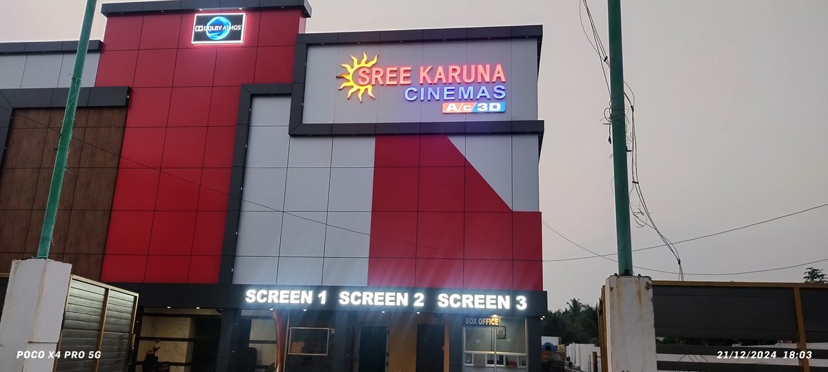 CJ_KarthiKaran's tweet image. Annur @KarunaMultiplex Screen 3 Opening From January 14th Pongal 

4K Projection - Dolby Atmos 

#Screen3 #Annur #Coimbatore #Cinema #Theatre #SriKaruna  #SriKarunaMultiplex