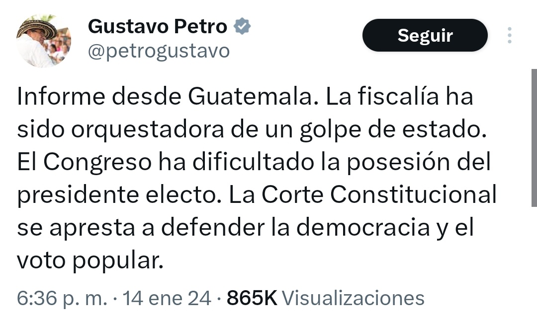 codiguillos's tweet photo. @petrogustavo ¿Y por qué en los asuntos de Guatemala sí te metiste, basura guerrillera? https://t.co/pVrJKXxbJi