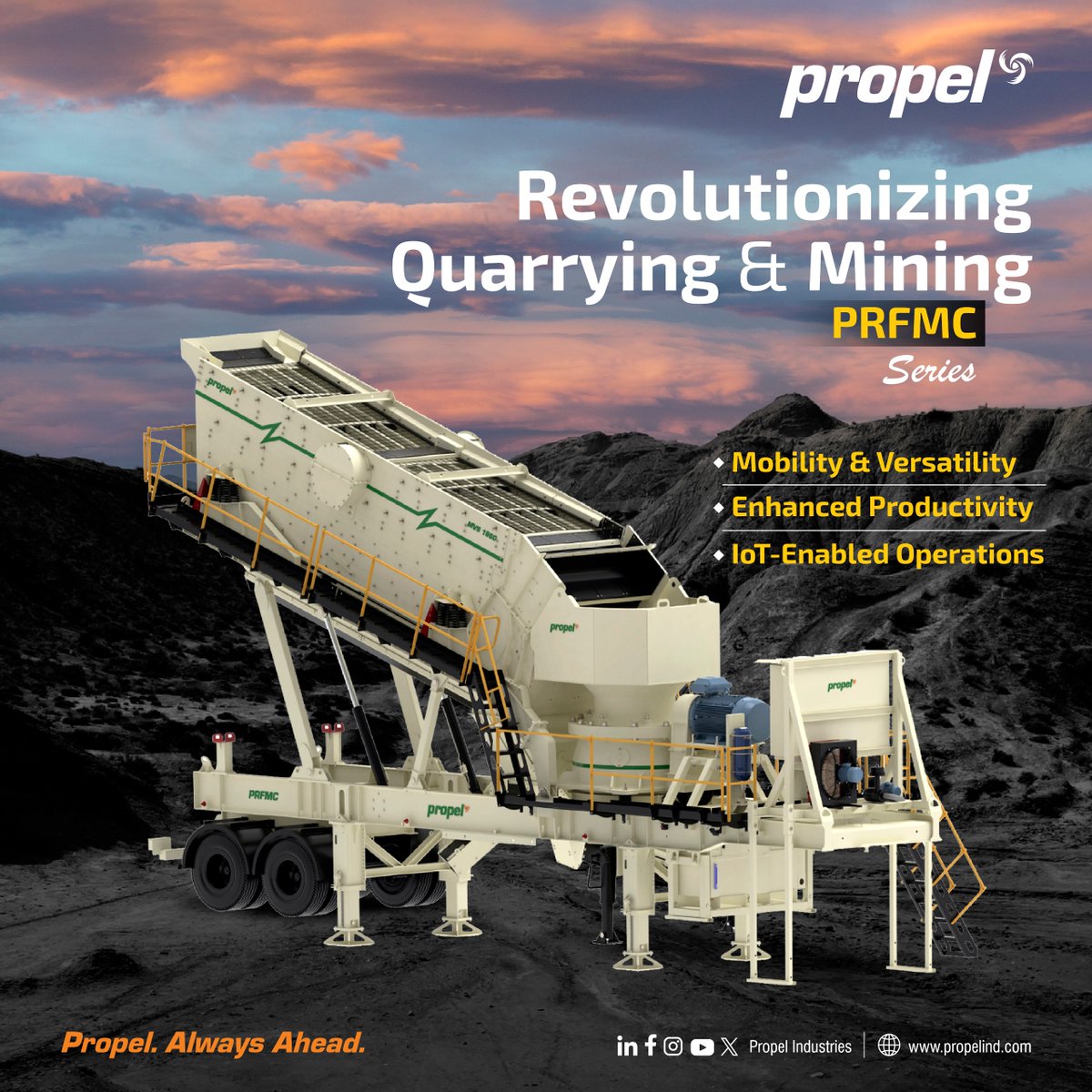 propelind's tweet image. The Profast Cone Crusher is engineered for mobility, versatility, and productivity, making it the ideal solution for challenging quarrying and mining tasks. 

propelind.com

#miningchallenges #constructionequipment #EfficiencyMatters #conecrusher #SemiMobileCrushers