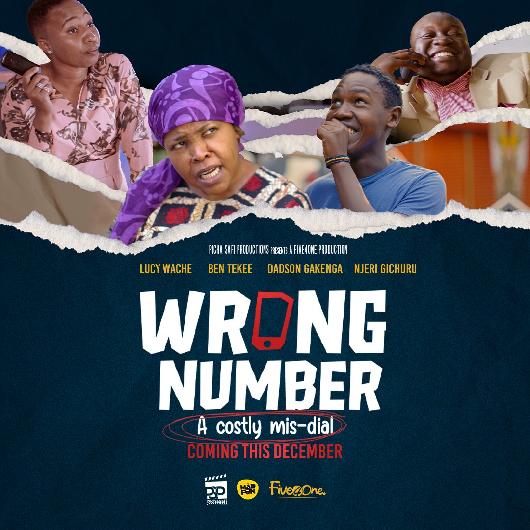 Number 5

Wrong Number 

Starring @BenTekee <a href="/LucyWache/">Lucy Wache</a> @DadsonGakenga @NjeriGichuru 

Stream at Five4One.co.ke