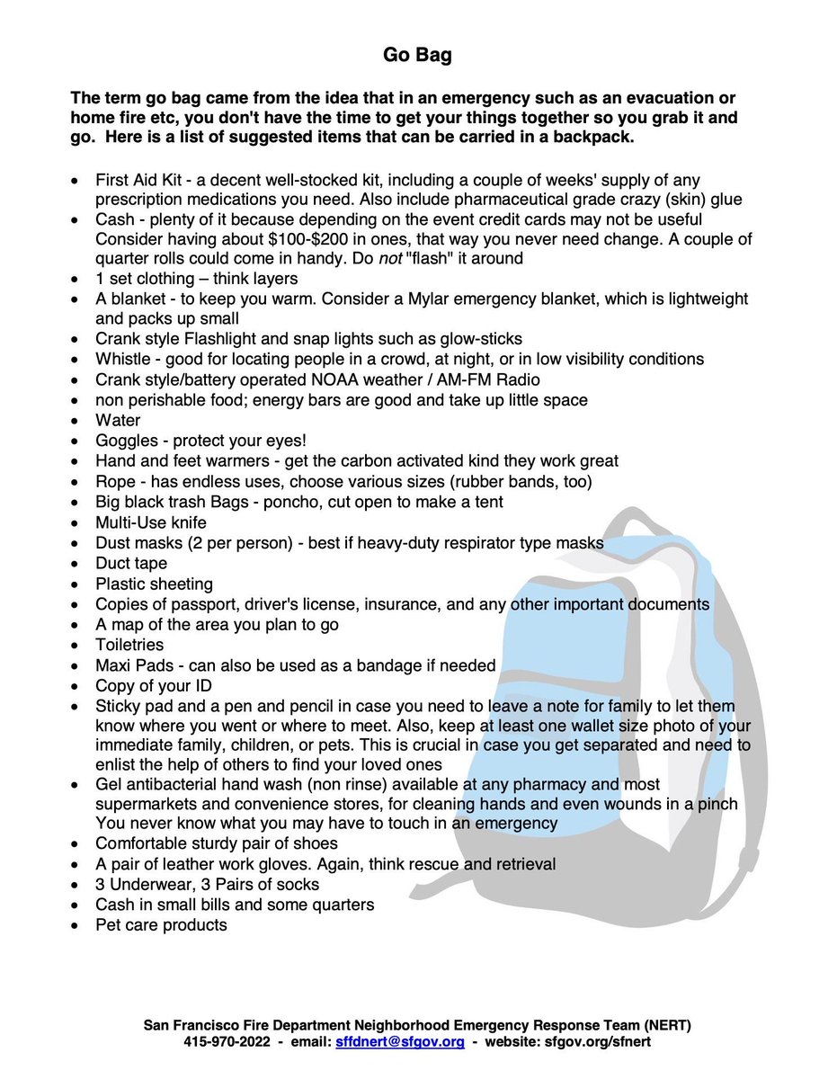 JeffOkrepkie's tweet photo. Please share. Go Bag guide, evac timeline and what to do after evacutation. 
#eatonfire #PalisadesFire #PalisadeFire #wildfire https://t.co/kvgYkuTb1F
