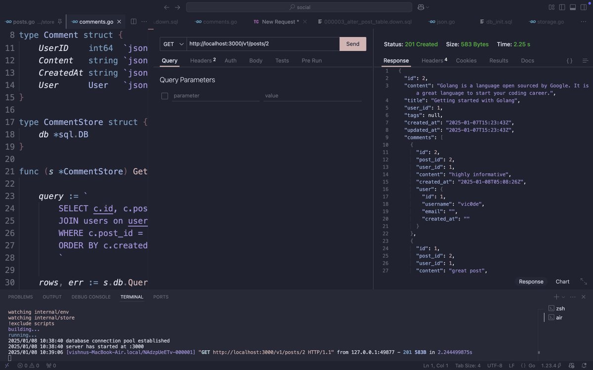 vi_c0de's tweet image. 35% into the course Backend Engineering with Go by @tiago_taquelim_ 

_
#learntocode #golang #backendengineering #webdevelopment #fullstackengineer