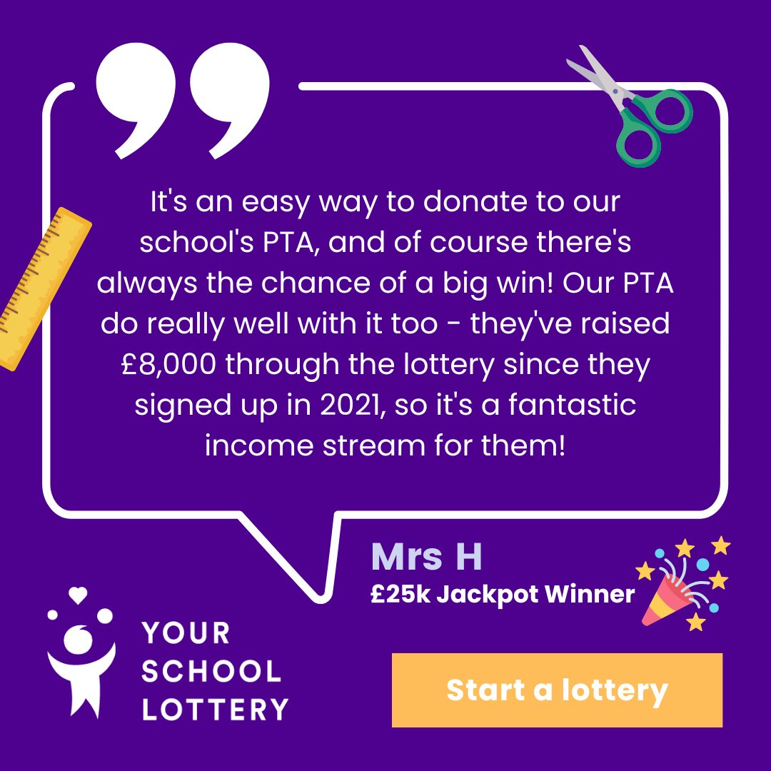 PTA+ (@ptapatter) on Twitter photo There's only one thing <a href="/SchoolLottery/">Your School Lottery</a> love more than helping schools raise funds - and that's celebrating winners! Last month they awarded £75,000 to a record 3 Jackpot winners - and one lucky mum won a huge PS5 Pro bundle in the Super Draw too!
Enrol now bit.ly/Enrolmyschool There's only one thing <a href="/SchoolLottery/">Your School Lottery</a> love more than helping schools raise funds - and that's celebrating winners! Last month they awarded £75,000 to a record 3 Jackpot winners - and one lucky mum won a huge PS5 Pro bundle in the Super Draw too!
Enrol now bit.ly/Enrolmyschool