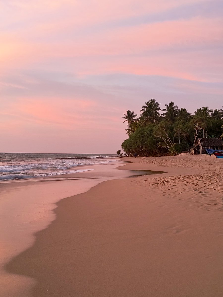 iSiddharthRaman's tweet image. Sri Lanka not only has some amazing beaches but also stunning sunsets like this.
These soft pink and golden sunsets in Kosgoda give a dreamy vibe. #SriLanka #Beaches
📸 Sheraton Kosgoda