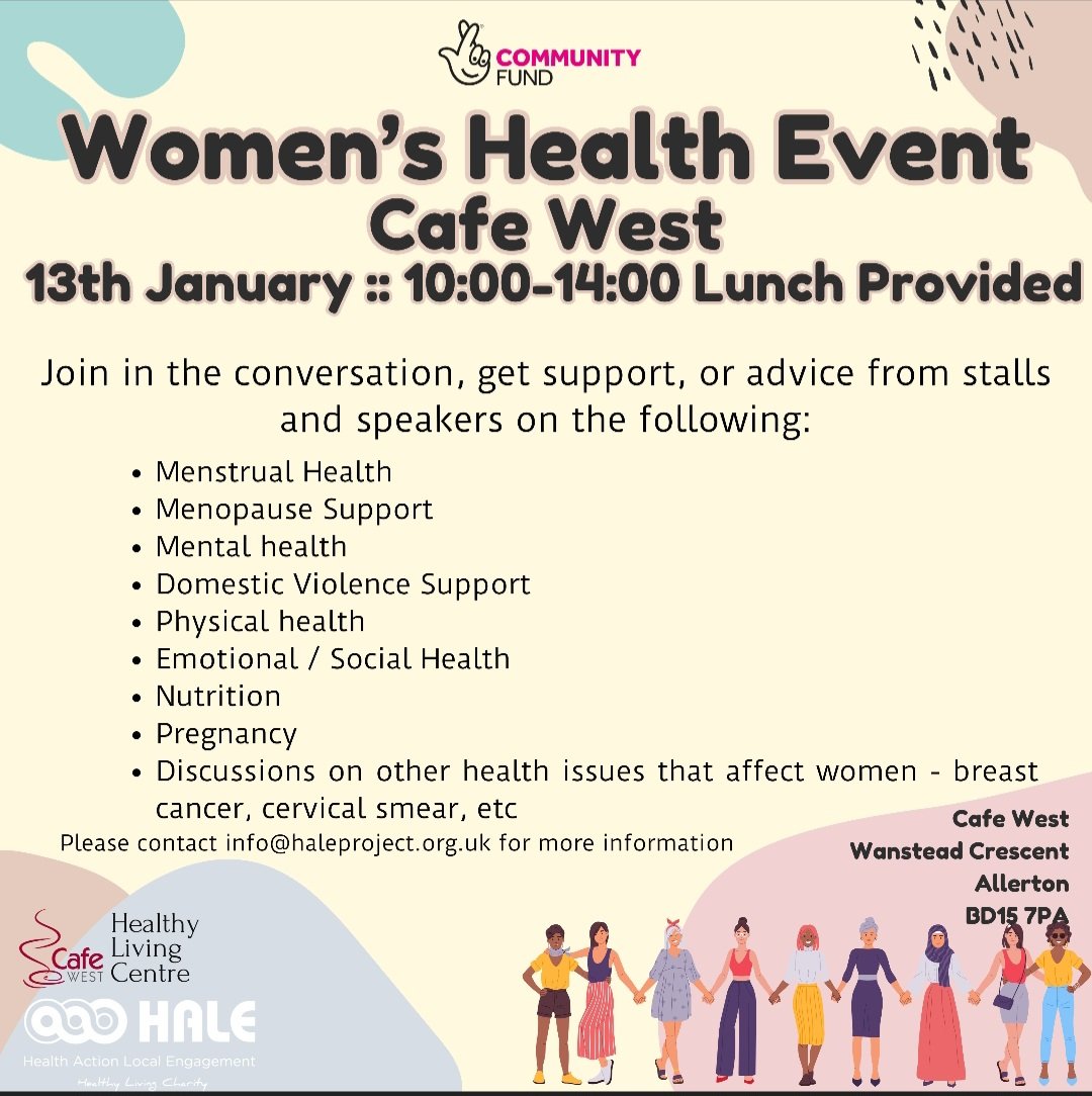 Join us to support women's health in Bradford.
