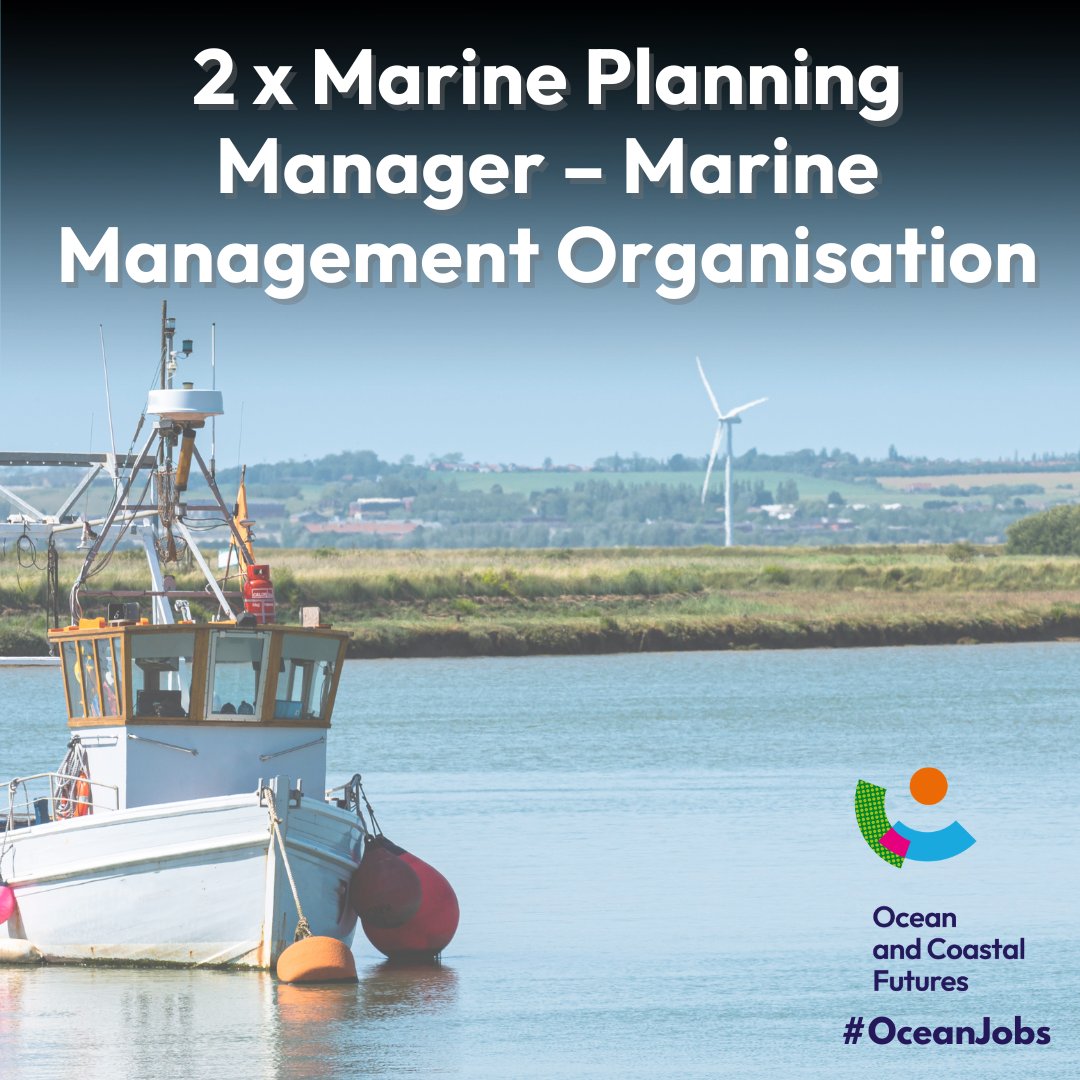 🔔#job: 2 X Marine Planning Manager – <a href="/The_MMO/">Marine Management Organisation</a>

▪️Closes: 26 Jan
▪️Salary: £53k
▪️Location: Bristol, Newcastle, Preston or York
▪️Details👉cmscoms.com/?p=42471

Sign up for #OceanJobs👉 cmscoms.us1.list-manage.com/subscribe?u=a4…
#hiring #vacancy