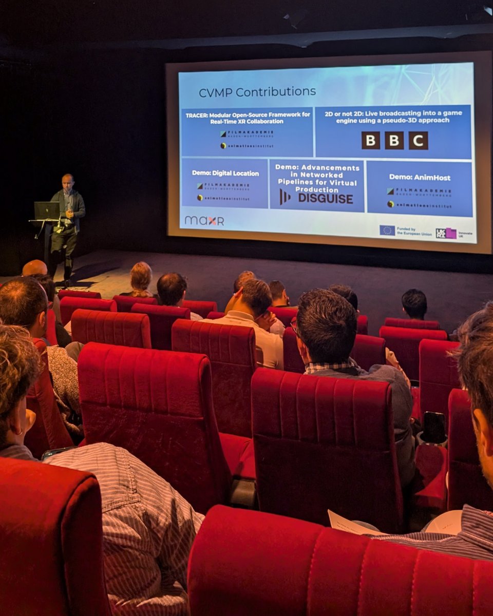 max_r_eu's tweet image. In Nov 2024, FABW, @BBC and @disguise_one represented MAX-R at @CVMP, with advances in AI animation, XR collaboration, #VP &amp;amp; live broadcasting.
Next up: Berlinale | European Film Market, Feb 13-19, 2025 - showcasing #DigitalLocations innovations.
#MAXR #EFM2025 #Sustainability