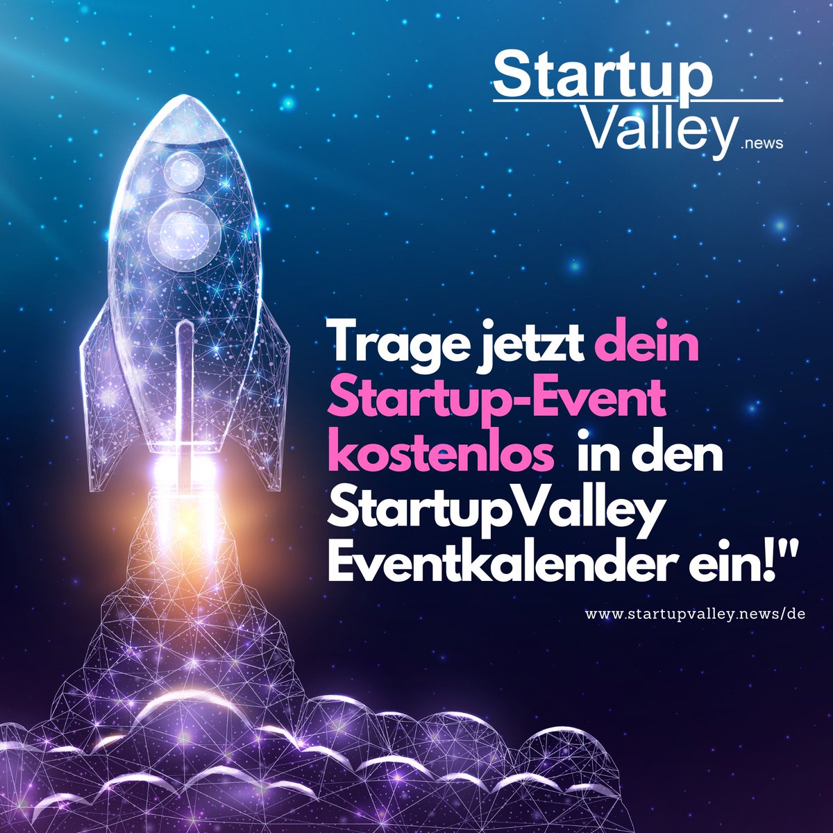🎉 Dein Event im StartupValley Event-Kalender! 🚀

Mach dein Startup-Event bekannt! Ob Konferenz, Workshop oder Hackathon, mit einem Eintrag erreichst du Gründer, Investoren und Experten.

👉 Jetzt eintragen: startupvalley.news/de/startup-eve…

#StartupValley #StartupEvents #Networking