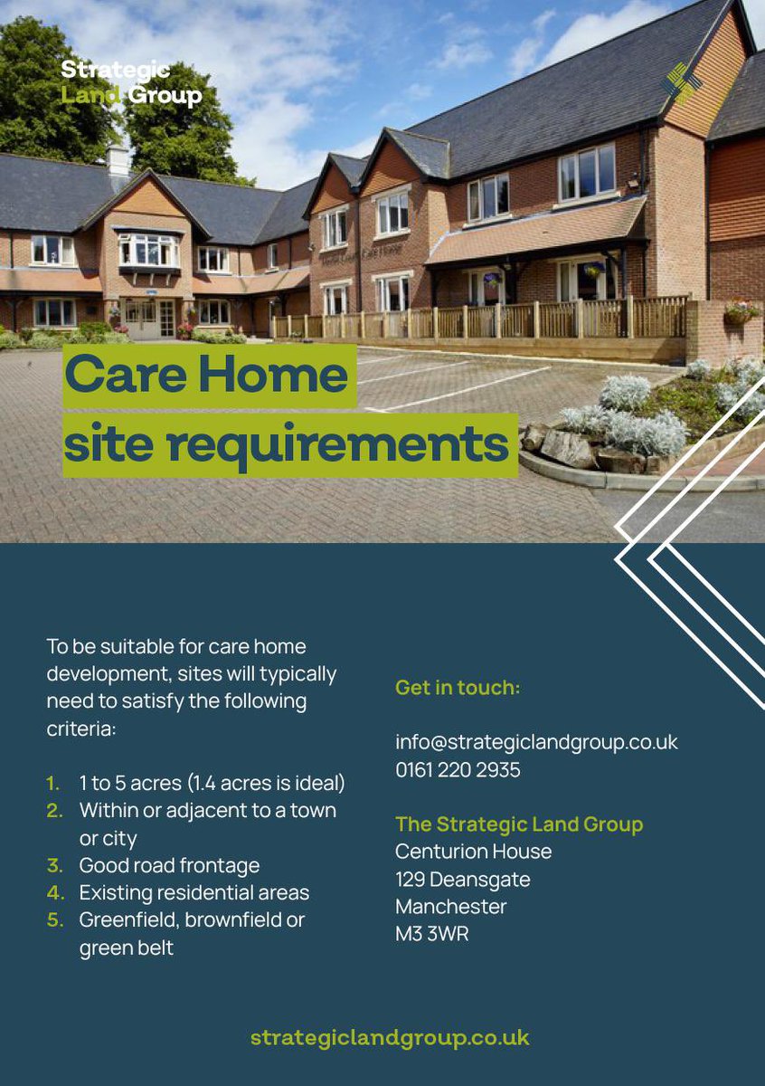 Did you know we deliver care homes too?

We’ll take the planning risk and offer landowners a guaranteed price if we succeed. 

If you know of a site that might be suitable, we’d love to hear from you.