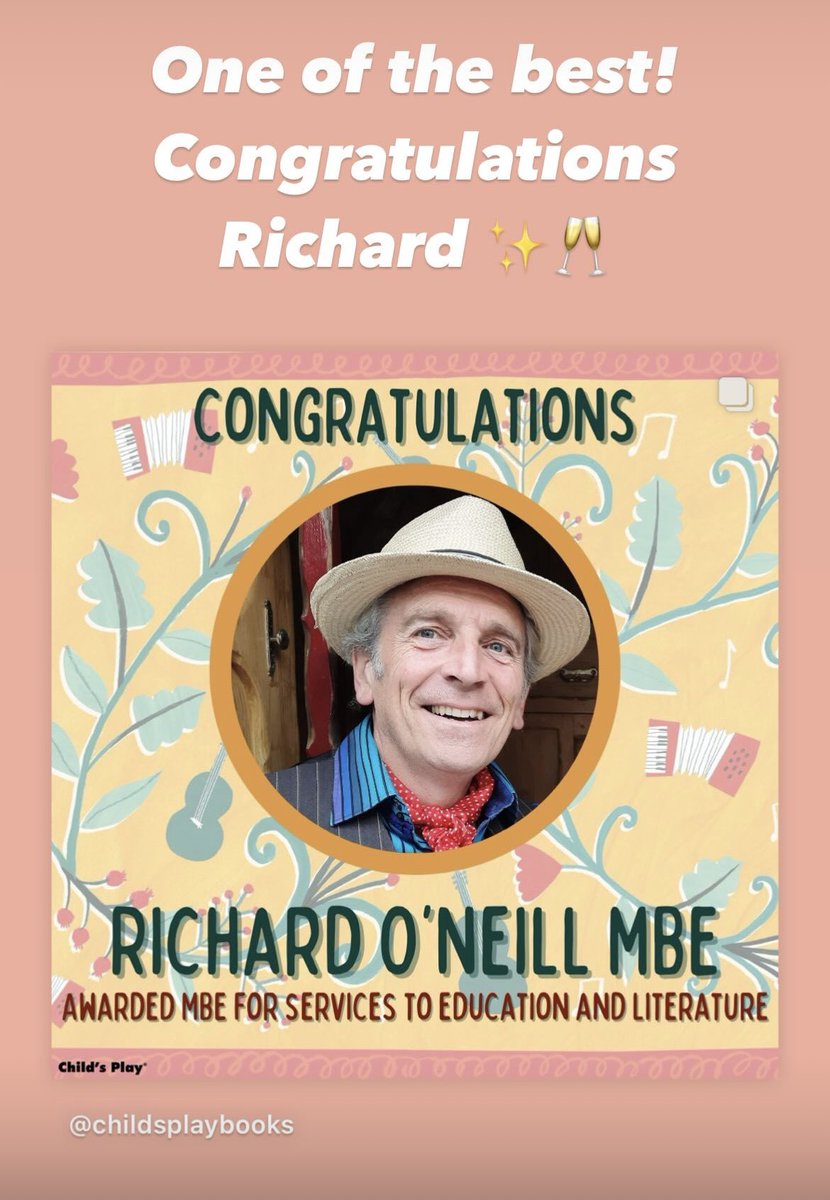 Congratulations <a href="/therroneill/">Richard O'Neill</a> what a fantastic way to start 2025 ✨

Richard is an inspiration and has done so much for writers and readers ✍️📚 

Celebrations are needed at the next Writer’s Salon! 🥂

@ChildsPlayBooks