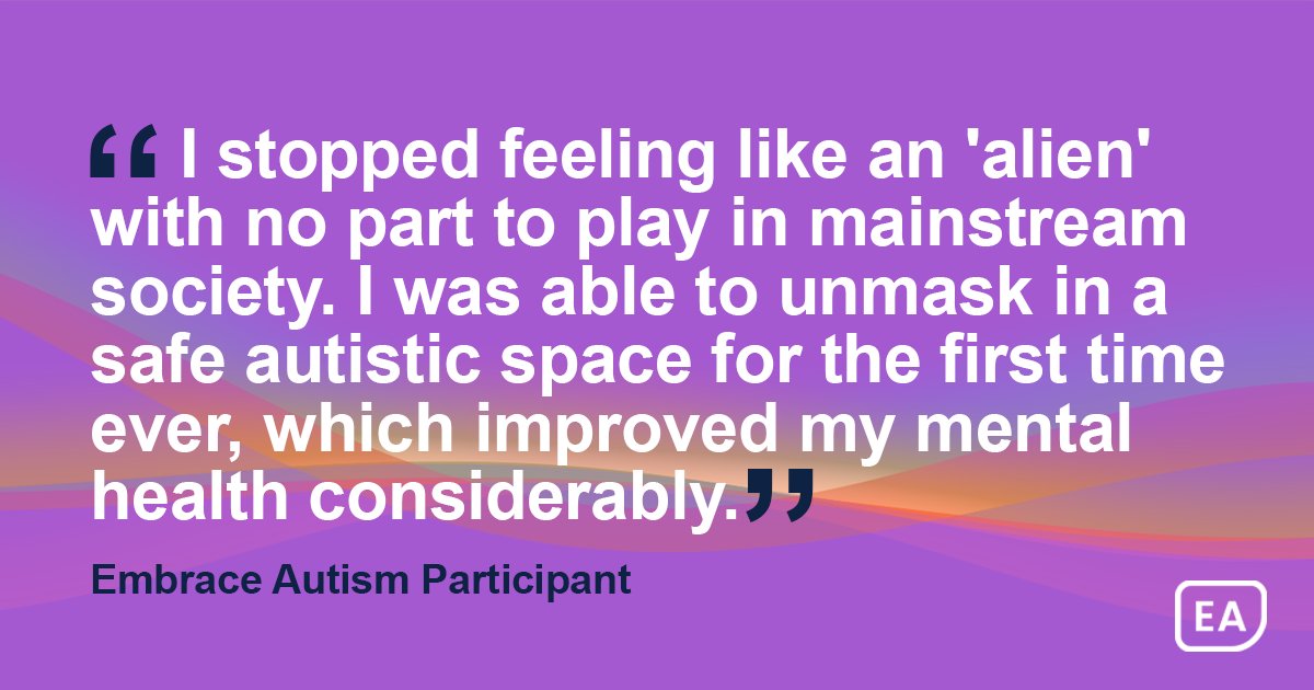 National Autistic Society Scotland (@autismscotland) on Twitter photo We’ve launched a report to celebrate the success of Embrace Autism!
Embrace Autism is a programme of pre- and post-diagnostic support for autistic adults, entirely designed and directly delivered by autistic professionals.
<a href="/AKDScotland/">Autistic Knowledge Development CIC</a>
Learn more 👇
bit.ly/4abUdjO We’ve launched a report to celebrate the success of Embrace Autism!
Embrace Autism is a programme of pre- and post-diagnostic support for autistic adults, entirely designed and directly delivered by autistic professionals.
<a href="/AKDScotland/">Autistic Knowledge Development CIC</a>
Learn more 👇
bit.ly/4abUdjO