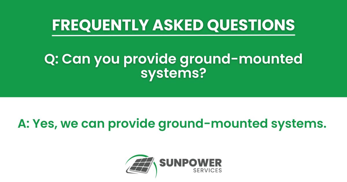 sunpowerserv's tweet image. Can we provide businesses with ground mounted systems?
Yes, we can! If your building isn’t suitable for PV panels, don’t worry – we can install ground mounted systems tailored to your needs. sunpowerservices.co.uk/frequently-ask…
#faq #solarpanelinstallers #groundmounted #kentbusiness