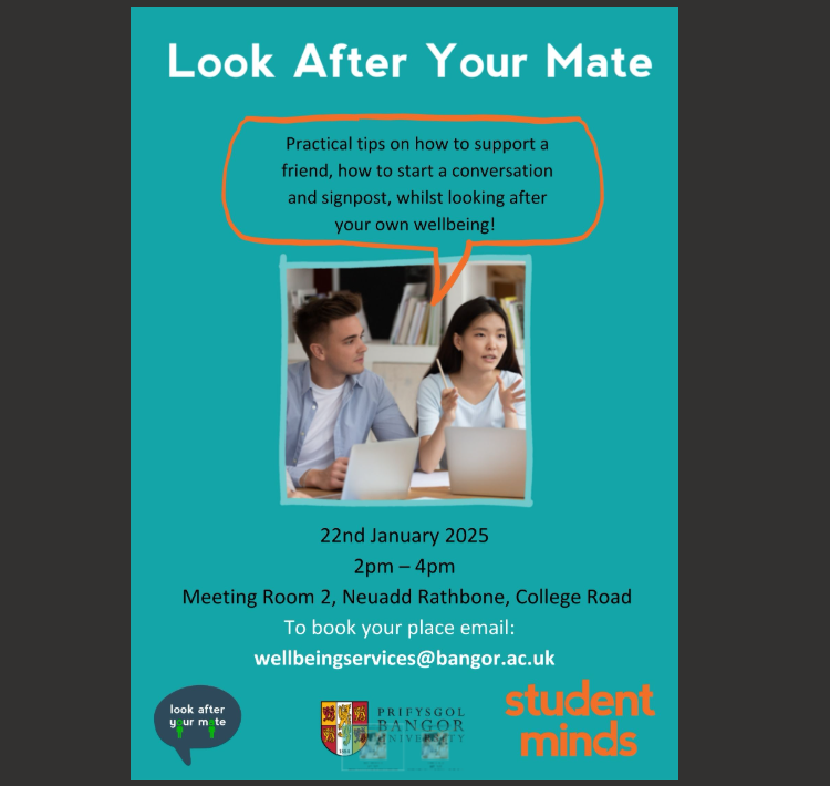 #lookafteryourmate <a href="/Bangorstudents/">Bangor Uni SU</a>