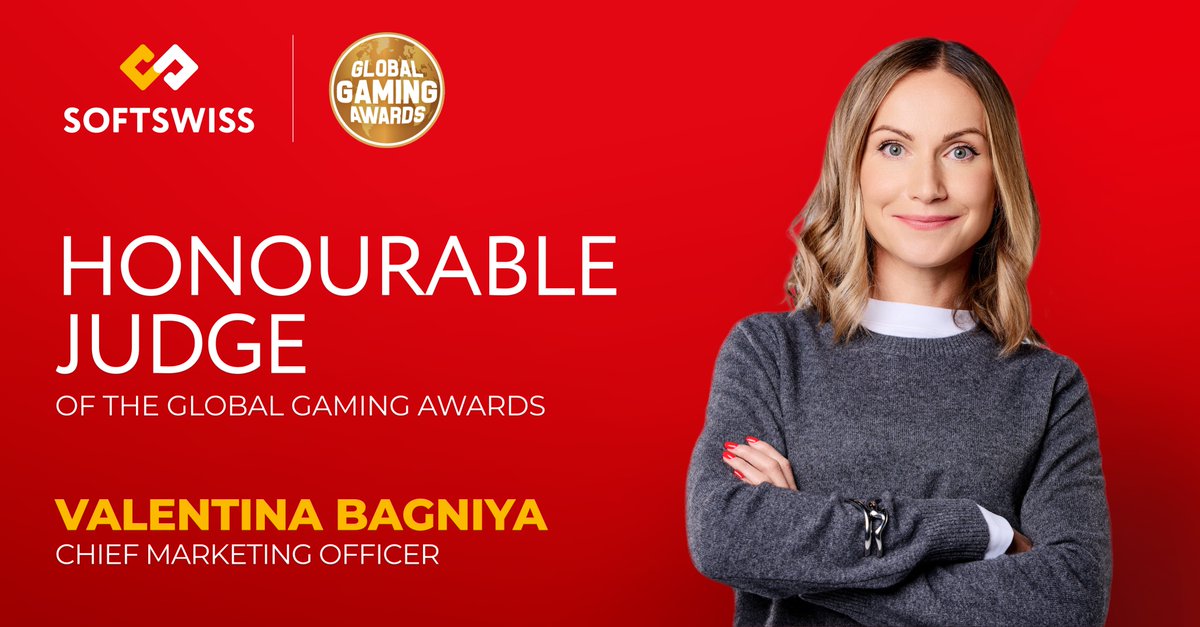 SOFTSWISS (@softswiss) on Twitter photo Valentina Bagniya, Chief Marketing Officer at @SOFTSWISS, has been selected as a jury member for the <a href="/GGAwrds/">Global Gaming Awards</a>!
With her extensive expertise and strategic vision, Valentina will bring a wealth of knowledge to the judging panel. SOFTSWISS is proud to see her contribute to Valentina Bagniya, Chief Marketing Officer at @SOFTSWISS, has been selected as a jury member for the <a href="/GGAwrds/">Global Gaming Awards</a>!
With her extensive expertise and strategic vision, Valentina will bring a wealth of knowledge to the judging panel. SOFTSWISS is proud to see her contribute to