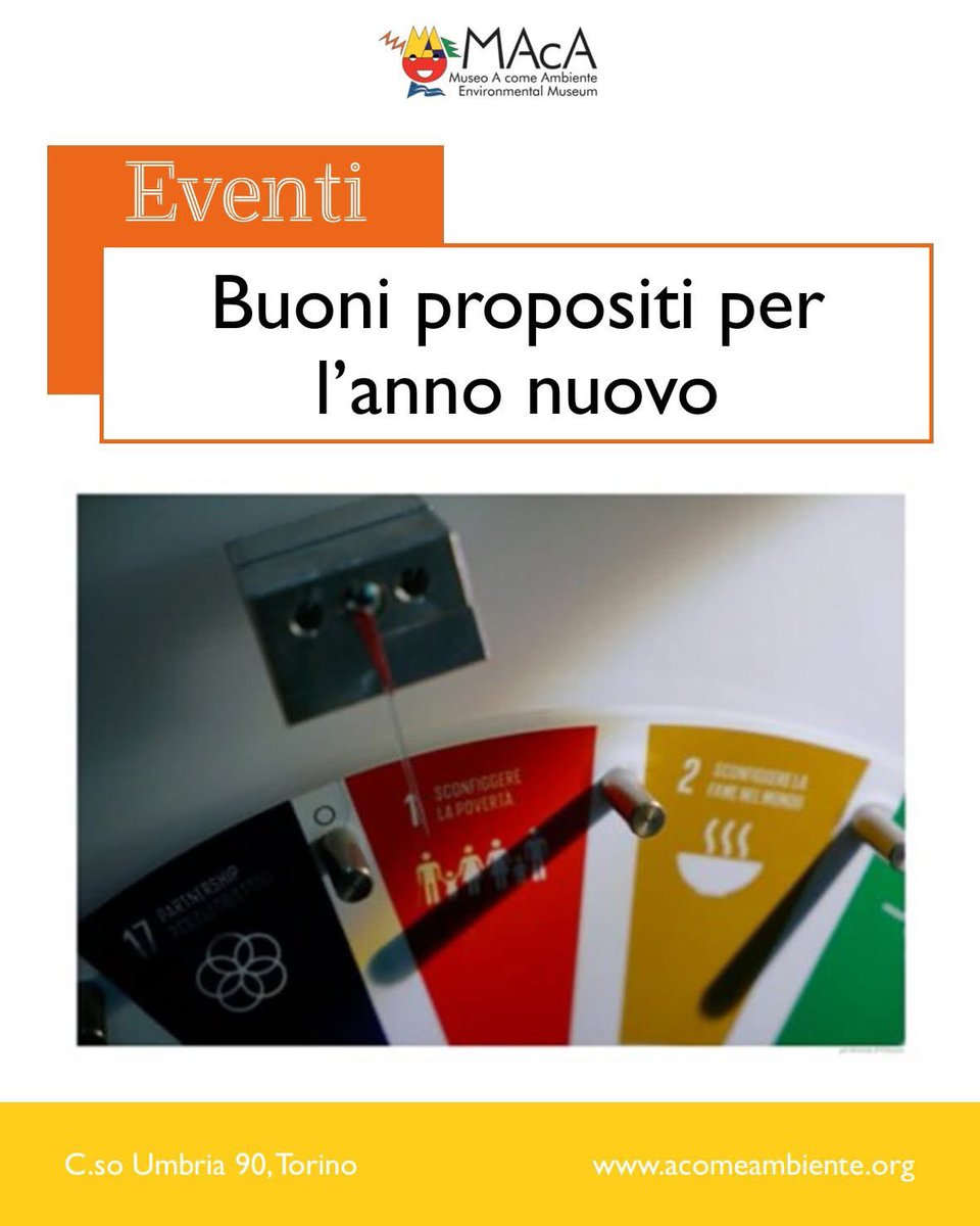 A gennaio 2025 il #MAcA organizza il ciclo di laboratori “Buoni propositi per l’anno nuovo”. Scopri le tante attività pensate per iniziare l’anno in bellezza, un anno di sostenibilità e rispetto per il pianeta in cui viviamo.

Scopri di più su acomeambiente.org