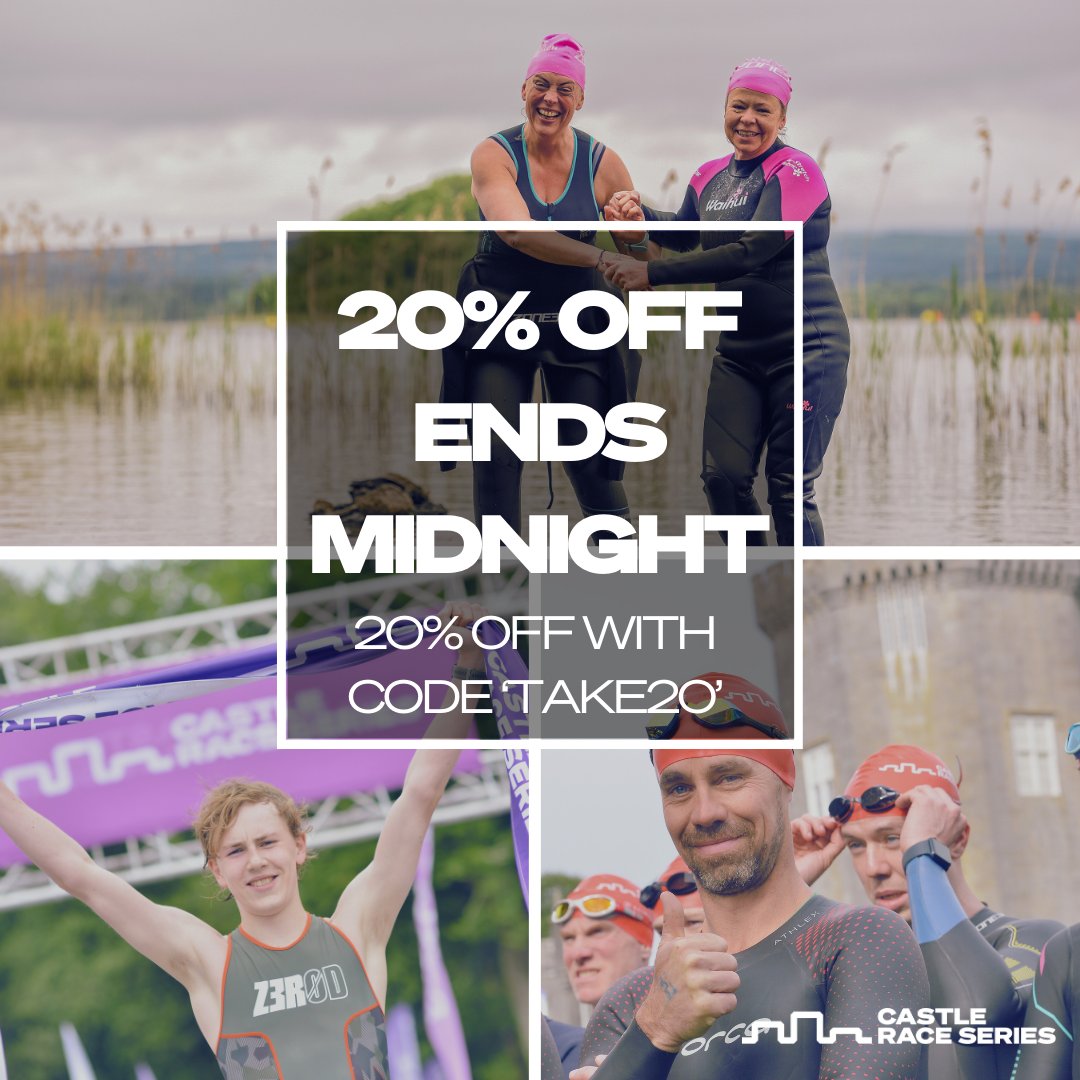 LAST CHANCE 

Our New Year discount ends tonight at Midnight!

Don't miss out on 20% off your race entry at the Castle! 

Book your race place today using the code TAKE20

Let's GO!