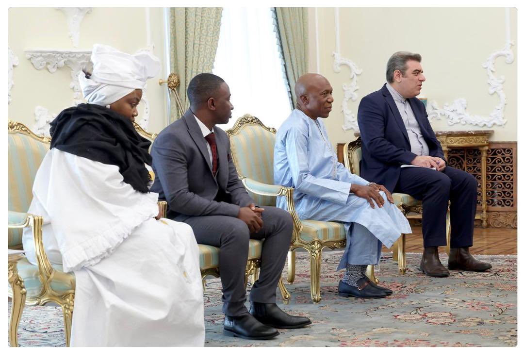 LeoneIran's tweet photo. Sierra Leone’s newly appointed amb. to the Islamic Republic of Iran, H.E. Amb. Salamu Koroma, has formally presented his letters of credentials to H.E. Masoud Pezeshkian, President of the Republic of Iran. Reaffirmed Iran’s commitment to deepening cooperation with Sierra Leone. https://t.co/CkK6jY5jMm
