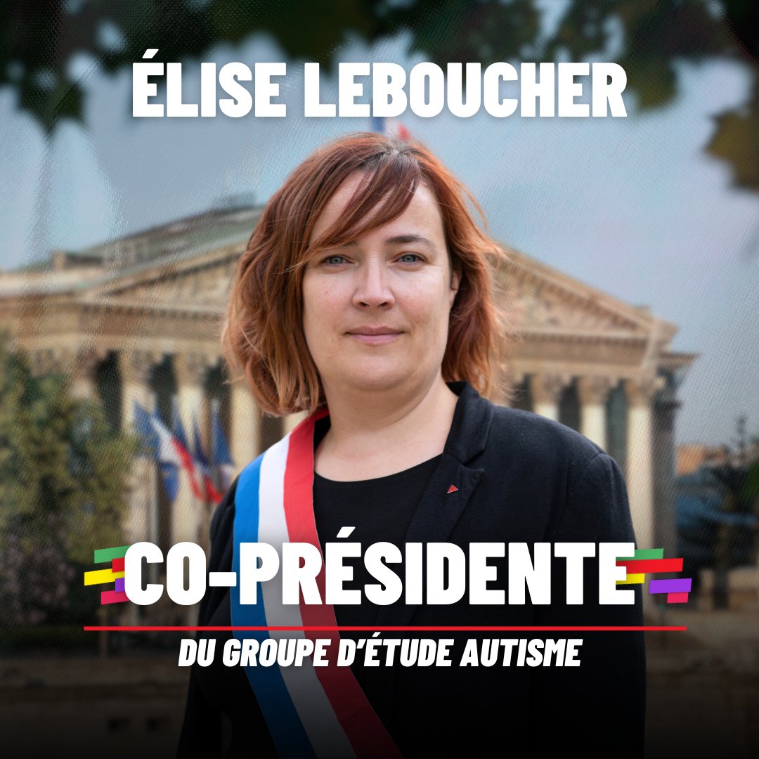 La France Insoumise #NFP à l'Assemblée (@fiassemblee) on Twitter photo 🔴⚡️Félicitations à <a href="/leboucher_elise/">Élise Leboucher</a>, nommée co-Présidente du groupe d'étude autisme de l'Assemblée nationale ! 🔴⚡️Félicitations à <a href="/leboucher_elise/">Élise Leboucher</a>, nommée co-Présidente du groupe d'étude autisme de l'Assemblée nationale !