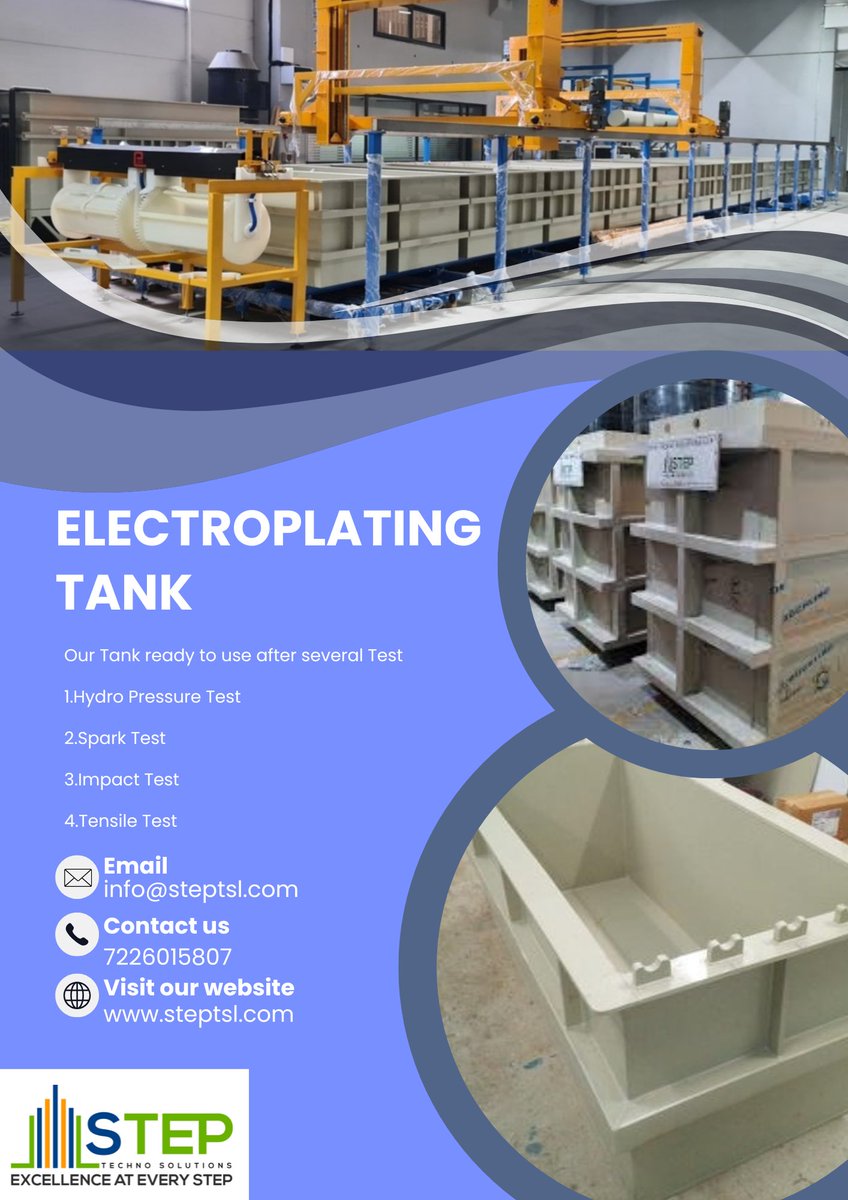 step_techno's tweet image. #ElectroplatingTanks
#Electroplating
#SteptechnoSolutionsllp
#Step