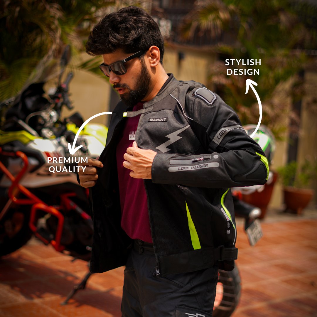 lonerangerindia's tweet image. Unleash your rebel spirit with the Lone Ranger Bandit Jacket! 

Aerodynamic air hump for high-speed performance
CE Level 2 armor + EVA chest protection
All-season durability with 600D polyester
Bold REBEL YELL style &amp;amp; reflective streak
 
#RidingGear #SafetyStyle