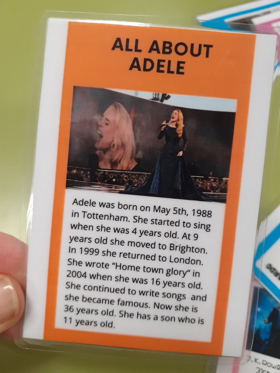 "Trading cards" en inglés para trabajar el pasado simple y la estructura de la biografía🤩