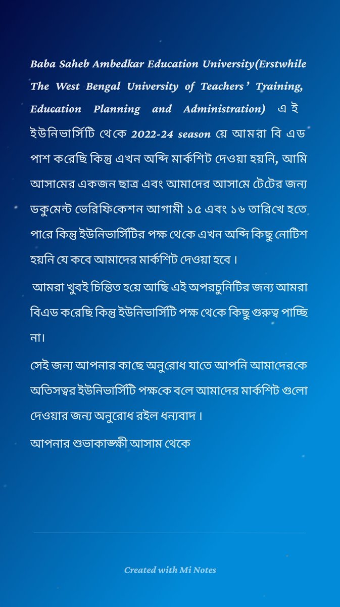 Saddam1286's tweet photo. @AITCofficial Please provide our marksheet until we will miss biggest opportunity of our life
@basu_bratya sir please https://t.co/dEstjEd8UL