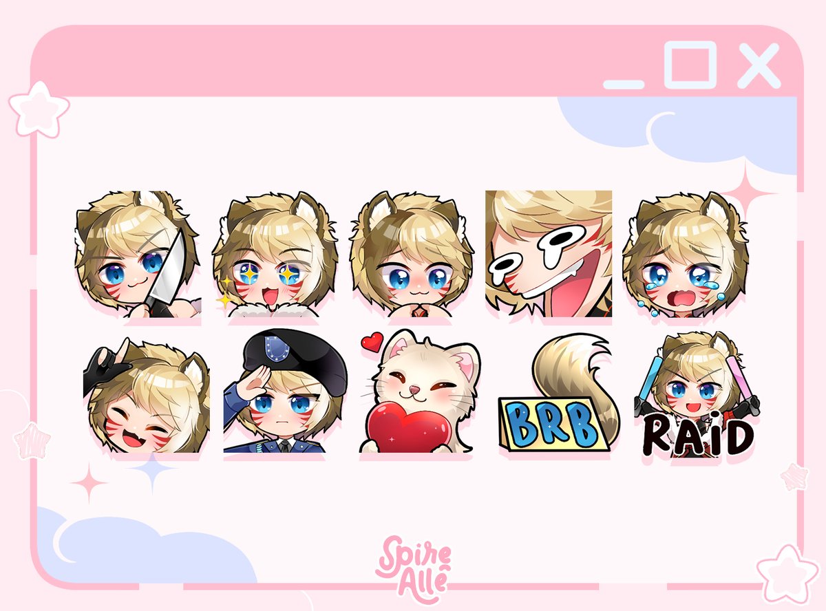 emote commission for @ minkster 
#twitchemote commission available on Vgen! 
vgen.co/spirealle