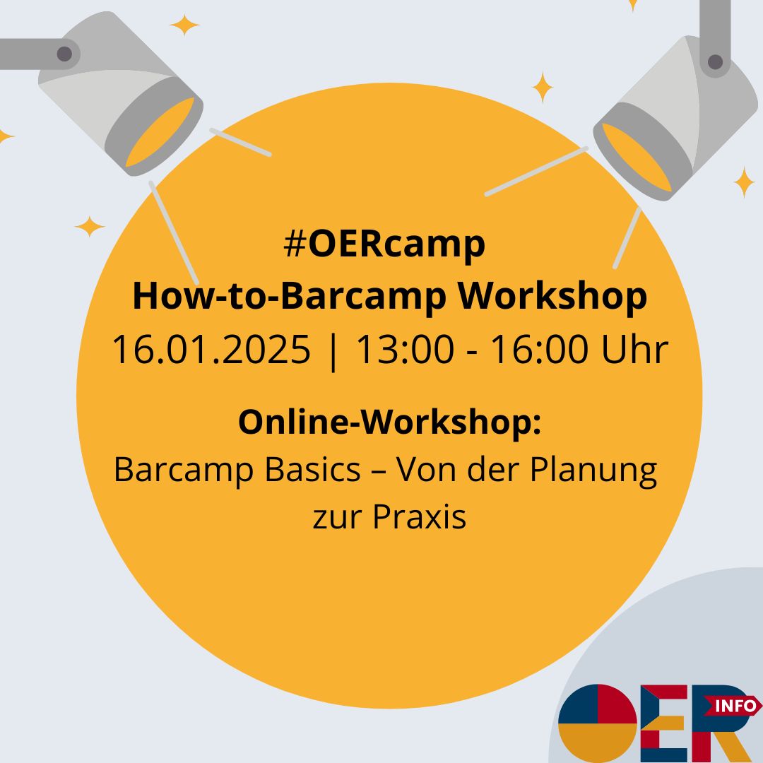 OERinfo's tweet photo. @oercamp
💡 Was macht #Barcamps besonders?
➡️ Sie sind flexibel, vielseitig & partizipativ!
🎓 Lerne im #Workshop alles über Planung, Durchführung & Best Practices:
📅 16.01.2025 | 13:00-16:00 Uhr
📍 Online &kostenfrei
🚀 Jetzt anmelden: https://t.co/DdJpavjcey
#OERde #edchatDE https://t.co/Zt7iMu3xTT