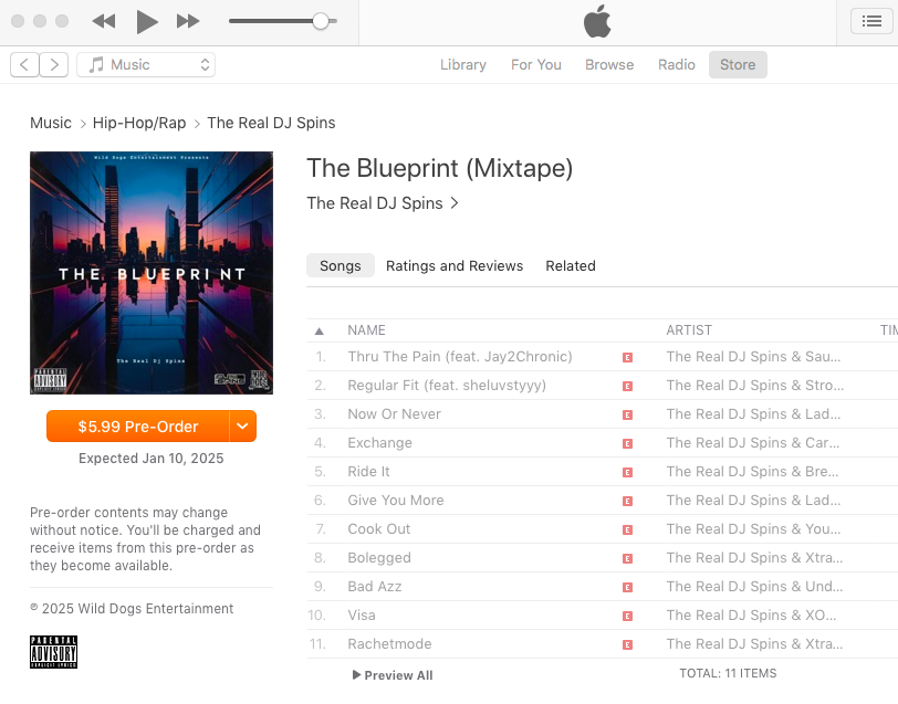 Pre-Order "The Blueprint" [Mixtape] By <a href="/therealdjspins/">Dj Spins</a> On <a href="/iTunes/">iTunes</a> Today For Only 6$, Click The Link Below To Get Your Copy Today #Hiphop #NewMusicAlert #iTunes #Applemusic #Rap #Mixtape #DJ #PreOrder 

Pre-Order Here: rebrand.ly/5mqi4