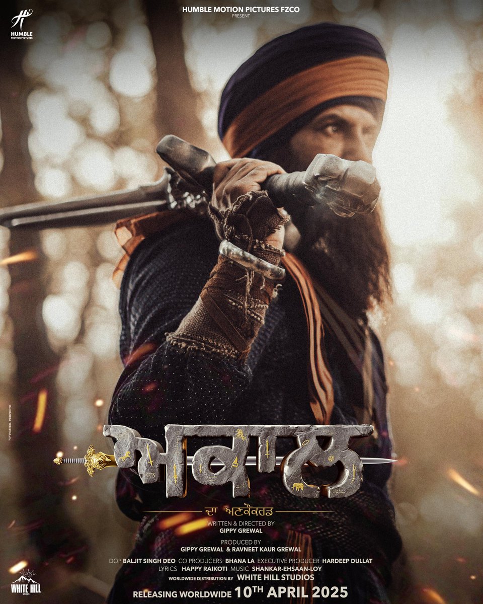 INOXMovies's tweet image. A true story of bravery and honor—witness the epic saga of Sikh warriors! 💪🏻🎬

Releasing at PVR INOX on April 10!
.
.
.
#Akaal #GippyGrewal #NimratKhaira #GurpreetGhuggi #FirstLook