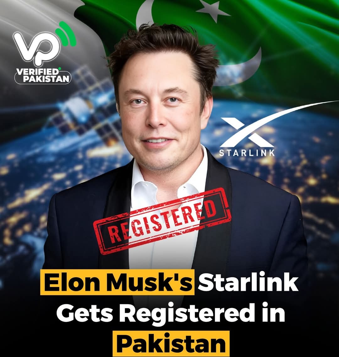 Armankptweets's tweet image. BIG NEWS! 
Elon Musk&apos;s Starlink is now officially registered in Pakistan! Get ready for a futuristic internet experience like never before!
Great news for Pakistan.
@elonmusk

 #StarlinkInPakistan #ElonMusk #InternetRevolution