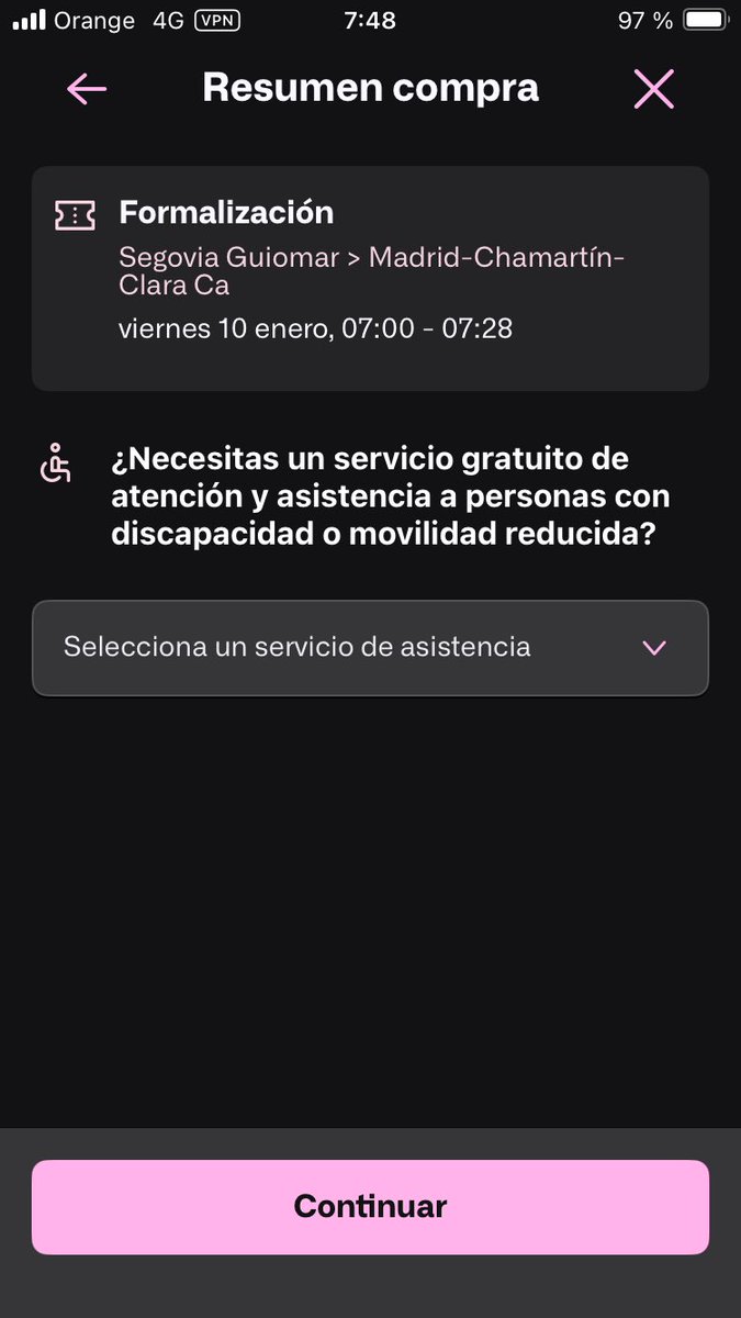 usuariosaveseg1's tweet photo. Desde hace uno meses la app de @Renfe no deja seleccionar plaza a los usuarios de Apple.

🙏🙏Por favor pueden revisar la configuración y solucionar la incidencia?

@transportesgob @Transxte @oscar_puente_ @Inforenfe https://t.co/NEiWt3fX04