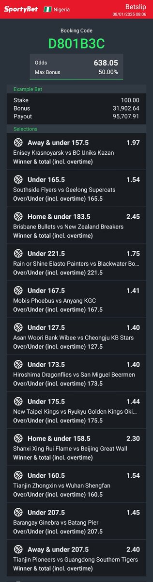 Hey check out the bet I just placed on Sportybet! sportybet.com/ng/?shareCode=…