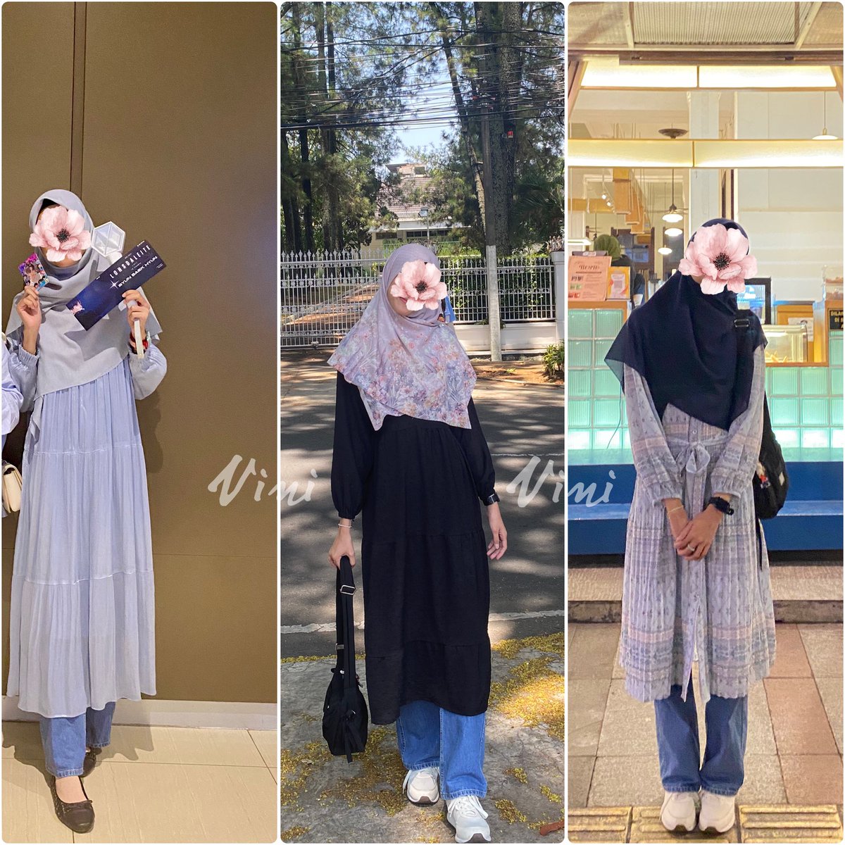Aku jga sering bgt pake over jeans gini. Karena kondisi tb aku (173cm) dan bb (47kg) jd susah menemukan dress/gamis yang panjangnya sesuai. Dan berakhir pakai midi/tunik. Kira2 cocok gak yah buat aku? (Contoh ootd aku⬇️)