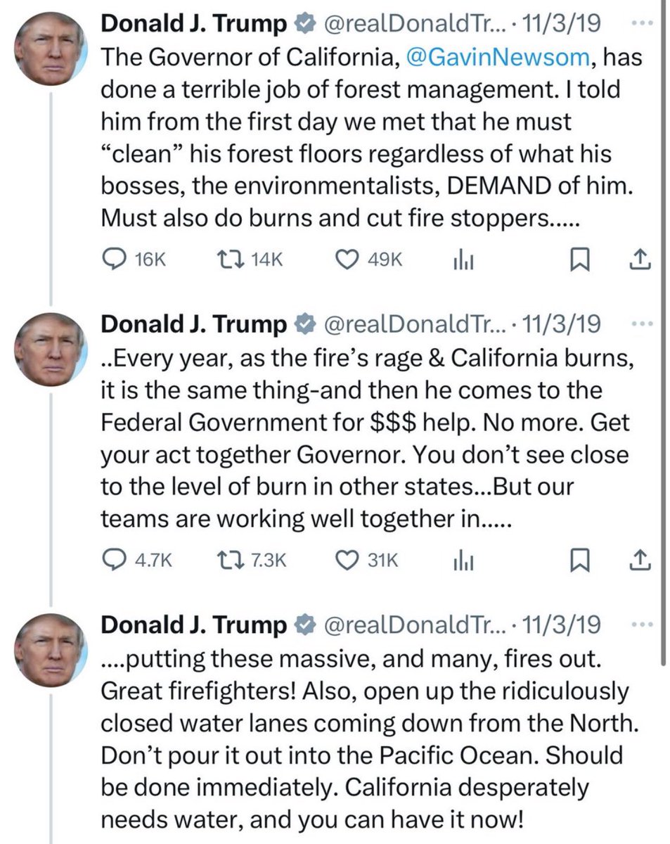 mspistolicious's tweet image. @GavinNewsom Why didn’t you heed Trump’s forest-fire warnings? You had 6 years to clear the underbrush &amp;amp; stop diverting water to the Pacific Ocean. You did nothing. California is burning to the ground because of your policies and failures. 🔥🔥🔥