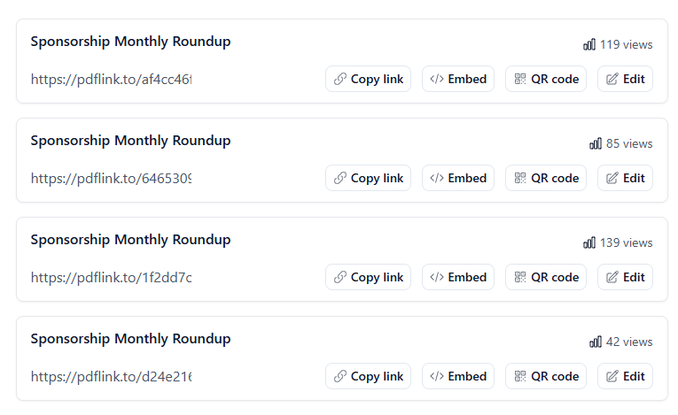 Our Sponsorship Monthly Roundups have been a great success!