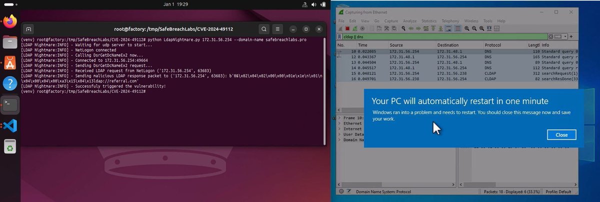 david_das_neves's tweet image. Check this guidance, providing more insights into LDAPNightmare
[News] LDAPNightmare: SafeBreach Labs Publishes First Proof-of-Concept Exploit for CVE-2024-49113
buff.ly/4gJnnsI 

#CyberSecurity #LDAP #CVE