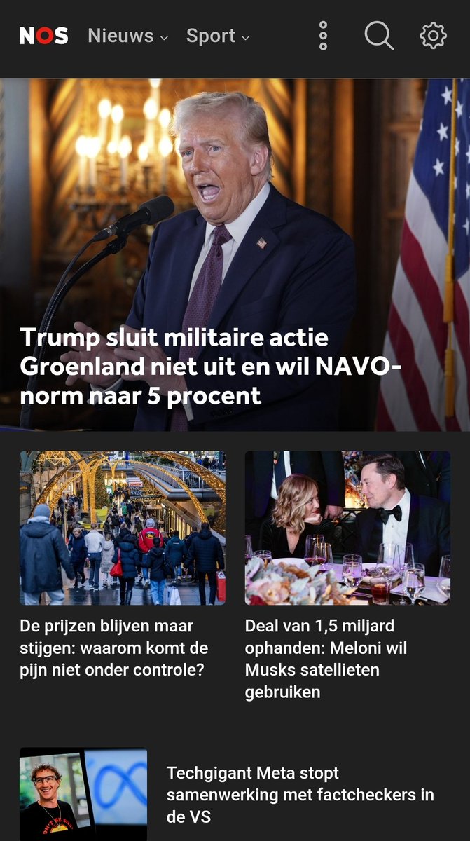 SCHOKKEND: Trump zegt niet uit te sluiten dat hij ons bijna-buurland Denemarken militair zal dwingen om Groenland aan hem te verkopen. Gisteren bracht zijn zoon een "toeristisch" flitsbezoek aan het land, dat rijk is aan o.a. zeldzame aardmetalen, uranium, ijzererts, grafiet,