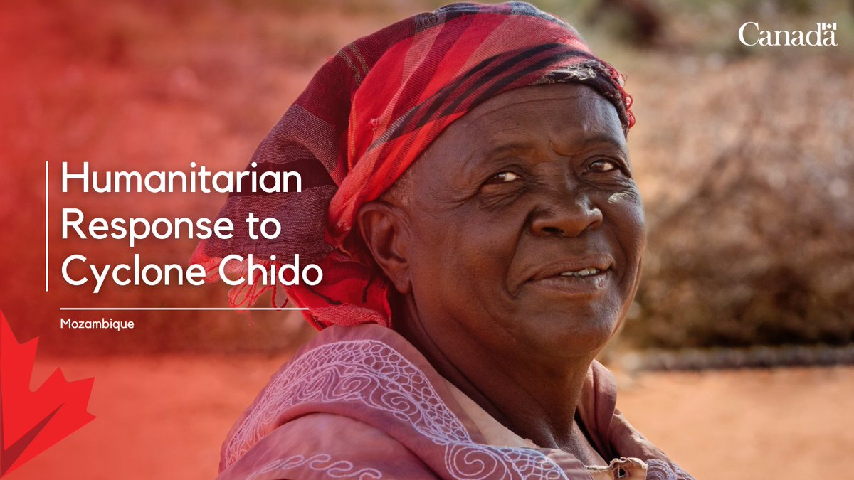 #CycloneChido devastated communities across northern #Mozambique. Canada is working w/ <a href="/humcoalition/">Humanitarian Coalition | Coalition Humanitaire</a>, <a href="/redcrosscanada/">Canadian Red Cross</a>, <a href="/IFRC_DREF/">IFRC-DREF</a>, <a href="/OxfamCanada/">Oxfam Canada</a> &amp; <a href="/UNICEF/">UNICEF</a> to address the urgent needs of those affected. (1/5)