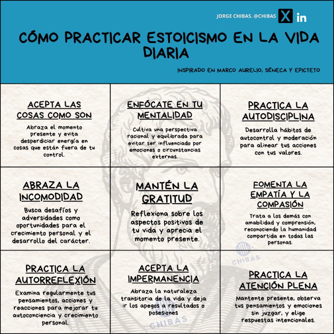 chibas's tweet image. Cómo practicar el estoicismo en la vida diaria 🧠