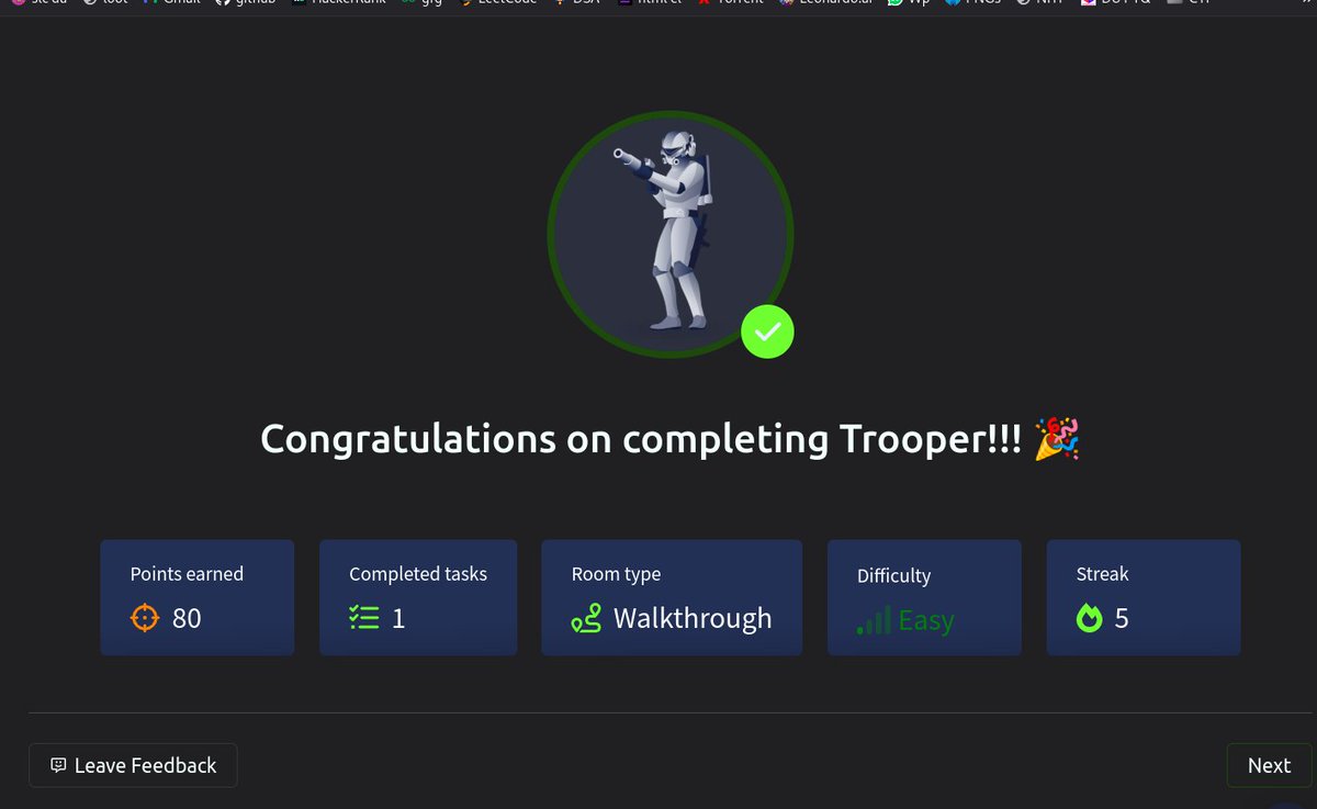 b1n4ryl0v3r's tweet image. Completed the &apos;Trooper&apos; room on TryHackMe! 🚀🔒 Another step forward in my cybersecurity journey. #TryHackMe #CyberSecurity #binarylover tryhackme.com/r/room/trooper…