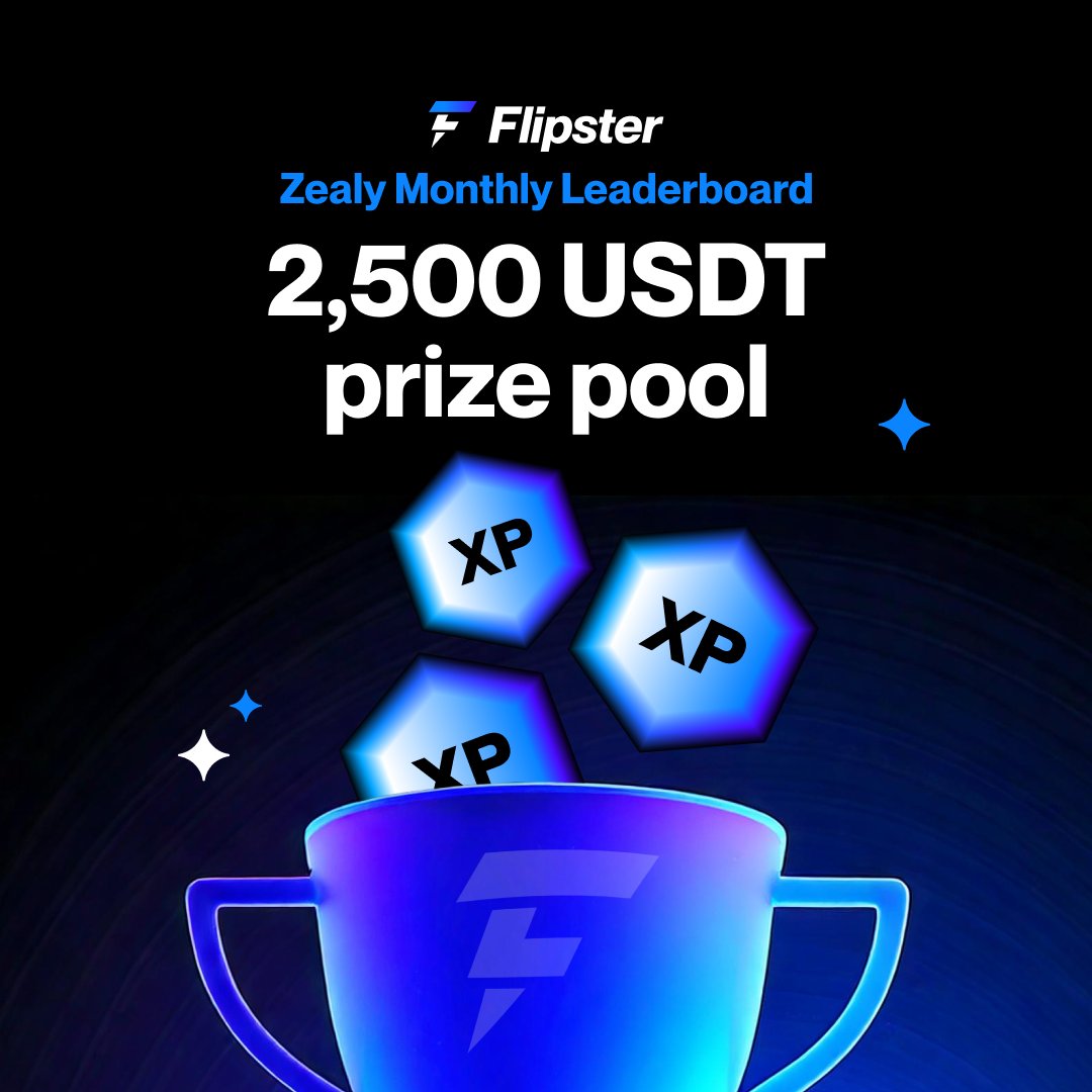 🥳 The first season of Flipster’s Zealy Monthly Leaderboard is LIVE!

💰 Win a share of a $2,500 prize pool distributed amongst 100 eligible participants! Additional rewards await the top 10 on the leaderboard 🔥

🗓️ Now - Jan 31, 16:00 UTC

🚀 Start now: zealy.io/cw/flipster/qu…